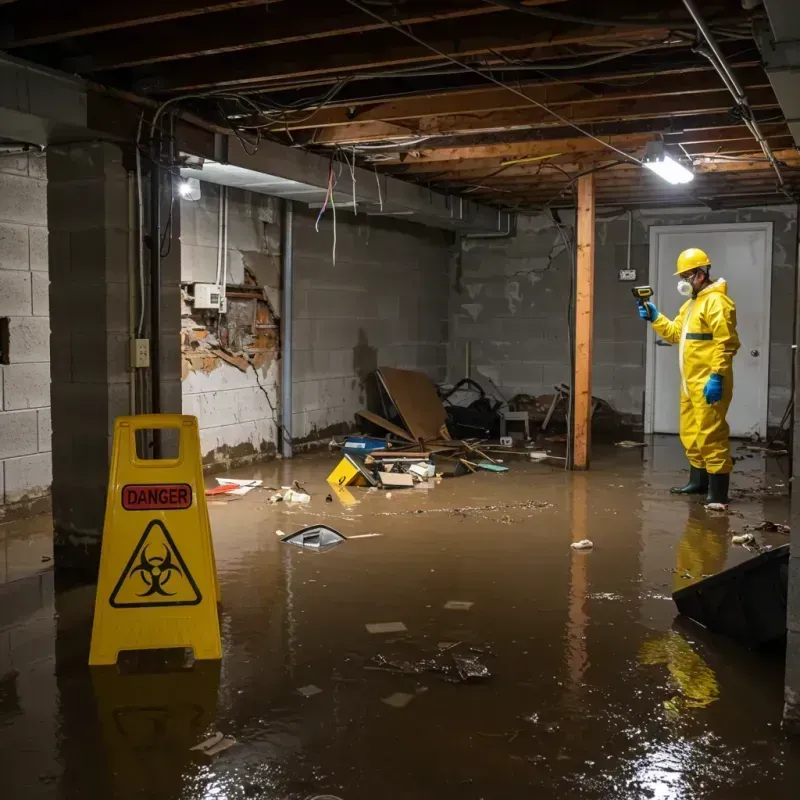 Flooded Basement Electrical Hazard in Columbia County, WA Property